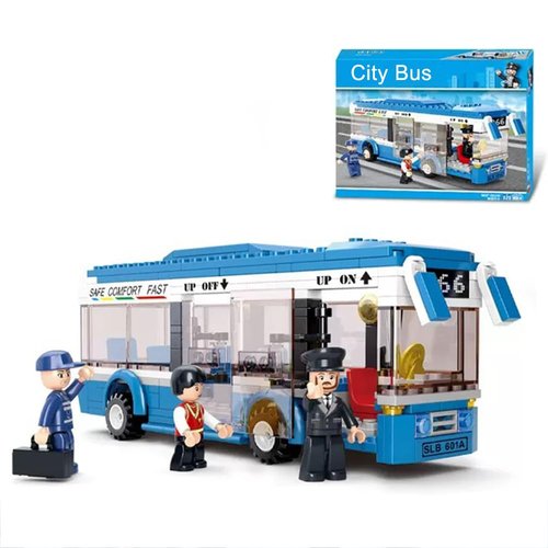 ENHANA Building Toys for Kids School Bus Building Blocks Toy Set, Building Kit City Bus Station Educational Building Toys Sets for Kids Boys Girls Ages 6+