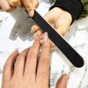 Nail File 10 PCS Professional Reusable 100/180 Grit Double Sides Washable Nail File Manicure Tools,Nail Files Emery Board Black Manicure Pedicure Tool (Black Grit Double Sides, 100/180)