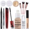 PHOERA Foundation,PHOERA 9D Mascara,PHOERA Makeup Foundation Full Coverage,PHOERA Primer, PHOERA Powder, PHOERA Concealer, Kabuki Brushes Makeup Foundation Brush Powder Brush Concealer Brush