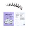LASGOOS Fake Eyelashes Natural Look False Eye Lashes Daily Strip Cross Short Clear Band Lashes Invisible Thin band Cute Lash for Wedding Daily Work Party Salon Eye Makeup 5 Pairs