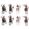 NUOBESTY Indian Model Figures, Horse Riding Plastic Indians Figurines Native American Figures Indians Figures Playset, 8 Pieces