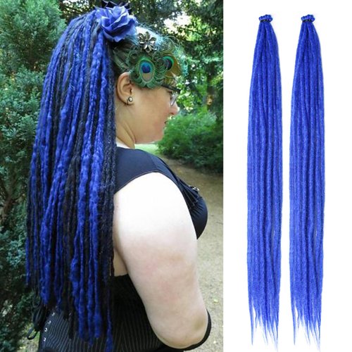 SAVASANA 24 Inch Dreadlock Extensions 20 Strands Boho Style Crochet Hair Dreads Synthetic Single ...