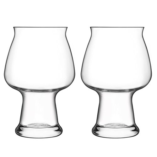 Luigi Bormioli Birrateque 17 oz Cider Beer Glasses (Set of 2) - Craft Beer Glasses for Cider, Har...
