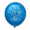 SHUNTAI Second Birthday Balloons Blue 2nd Happy Birthday Party Decorations Blue Latex Confetti Balloon for 2 Years Old Themes Birthday Party Supplies 15 Pack 12 inch(blue)