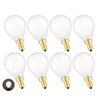 CRLight 2W LED Candelabra Bulb 4000K Daylight White 25W Equivalent 250LM Dimmable, E12 Tiny G14 Frosted Glass LED Globe Bulbs, Chandelier Bathroom Vanity Mirror Light Bulbs, 8 Pack