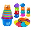 Ella Dream 17 PCs Multicolor Nesting and Stacking Cups Set, Baby Bathtub Toys, Early Learning Educational Toys for Infants, Toddlers, Stacking Cups with The Numbers, Shapes, Fruits, Animals Patten