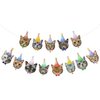 Cat Happy Birthday Banner,Photographic Cat Faces Birthday Garland,Party Bunting Decoration for Boy and Girl,Baby Shower Party Supplies for Cat Theme Party Favors