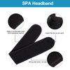 4 Counts Spa Facial Headband Whaline Head Wrap Terry Cloth Headband Stretch Towel with Magic Tape for Bath, Makeup and Sport, 3.5" Wide (Black)