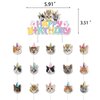 40Pcs Cat Birthday Decorations Cat Happy Birthday Party Supplies, Birthday Banner Cat Banner 20 Pcs Birthday Balloons 2 Pcs Ribbons and 16 Pcs cake Toppers for Kitten Cat Girl Kid Birthday Decorations
