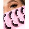 Cat-Eye Lashes Wispy Eyelashes 18mm Fox Eye Lashes Angel Wing Lashes Faux Mink False Eyelashes Natural Look 5 Pairs pack (5P-B23)