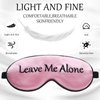 4 Pieces Funny Sleep Mask Silk Eye Mask Soft Blackout Blindfold with Adjustable Strap Sleeping Eye Cover Mask for Women Men Travel, Nap, Meditation (Pink, Beige, Purple, Green)