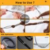 152PCS Vikings Hair Jewelry Norse Runes Tube Beads, Metal Clips Cuffs Rings, Accessories for Braids Dreadlocks Beads for Braiding Beard Decoration Bracelets Pendant Necklace DIY