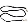 ActiveDogs Hands-Free Adjustable Service Dog Leash, 6.5' x.75 Premium Quality Crossbody K9 Training Lead - Black Nylon