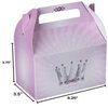 Hammont Paper Treat Boxes - (10 Pack) - Party Favors Treat Container Cookie Boxes Cute Designs Perfect for Parties and Celebrations 6.25" x 3.75" x 3.5" (Princess)