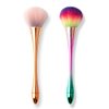 SILPECWEE 2 Pcs Nail Brushes Remove Dust Powder For Acrylic Nails Makeup Brushes Manicure Brush Clean Up Tools Nail Art Brush Set