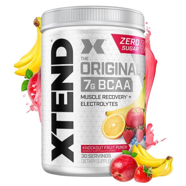 Scivation XTEND ORIGINAL 7G BCAA MUSCLE RECOVERY + ELECTROLYTES 30 SERVINGS KNOCKOUT FRUIT PUNCH