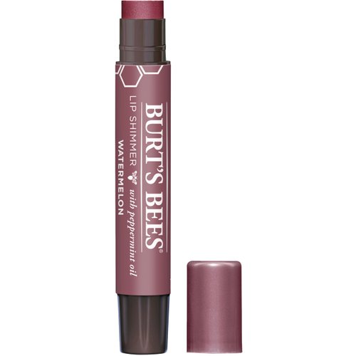 Burt's Bees Shimmer Lip Tint Stocking Stuffers Set, Tinted Lip Balm Stick, Moisturizing for All Day Hydration with Natural Glowy Pigmented Finish & Buildable Color, Watermelon (4-Pack)