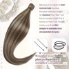 LaaVoo Ponytail Hair Extensions Human Hair Blonde Ponytail Extension Human Hair Wrap Around Brown Hair Extensions Ponytail Real Human Hair Ash Brown Highlight Light Blonde Short 12 Inch 70g