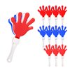 Windy City Novelties 12-Pack 7" Inch Mini Hand Clappers Noisemakers in Bulk (Red/White/Blue)