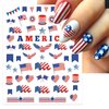 IDDFEVE 12 Sheets 4th of July Nail Stickers, USA Independence Day Patriotic Nail Decals, 3D Design Self-Adhesive Flag Star Nail Art