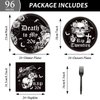 gisgfim 30th Birthday Party Supplies Tableware Set for 24 Guests Death To My Twenties Birthday Party Paper Plates Napkins Disposable Black Rip To My 20s Decorations Favors for Funeral My Youth Party