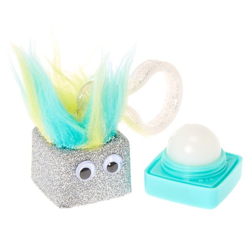 Claire's Silver and Mint Vanilla Flavoured Lip Balm Cube Push Clip