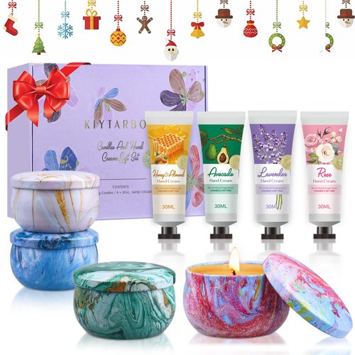 Gift Baskets for Women: Unique Candles & Hand Cream Lotion Gift Set, Teacher Appreciation Gifts, Mothers Day Gifts, Best Friend Birthday Gift, Personalized Christmas Gifts for Coworker Friendship Mom