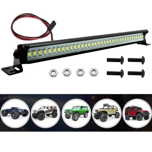 Globact Super Bright RC LED Light bar Roof LED Lamp Kit 36 LED Light Bar for Traxxas TRX-4 SCX10 90027 SCX10 II 90046 RC4WD D90 1/10 RC Rock Crawler Car