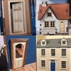 Dollhouse Doors, Wooden Miniature Dollhouse Furniture Door Frame for Dolls Houses Decoration-1: 12 Scale