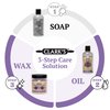 CLARK’S Cutting Board Oil and Wax Kit - Set includes Food Grade Mineral Oil (12oz), Finishing Wood Wax (6oz), Applicator Sponge & Buffing Pad, Enriched with Food Safe Lavender and Rosemary Extract