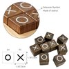 WOWME Tic Tac Toe Board Game Noughts Crosses Games Coffee Table Decor for All Ages Size 4 by 4 Inch