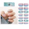 SIUSIO 112pcs 8 Sheets Full Nail Wraps Stick on Gel Nail Polish Strips Stickers Elegant Gradient Glitter Nail Adhesive DIY Nail Art Sticker with 1PCS Crystal Glass Nail Files for Women Girls