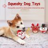 Malier 3 Pack Christmas Dog Toys, Funny Latex Dog Chew Toy, Squeaky Interactive Dog Toys for Puppy Small Medium Pets Dogs