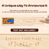 Qunclay Pregnancy Test Keepsake Box, Surprise Pregnancy Announcement Gifts for Grandparents Dad and Husband, Wooden Baby Memory Souvenir Collection Box with Raffia Ribbon Crafts for Boys and Girls