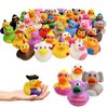 The Dreidel Company Assortment Rubber Duck Toy Duckies for Kids, Bath Birthday Gifts Baby Showers Classroom Incentives, Summer Beach and Pool Activity, 2" (10-Pack)