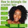 Gowit Gogo Curl Crochet Hair 8 Inch 6 Packs Short Curly Water Wave Crochet Hair for Black Women Beach Curl Ocean Wave Crochet Hair Deep Twist Synthetic Braiding Hair(8 inch,1B)
