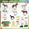 WAIIW Farm Animal Toys for Toddlers,23 PCS Animal Toys with Realistic Animal Figurines,Tractor Toy and Fence,Farm Playset Educational Learning Toys for Toddlers Kids 3-5