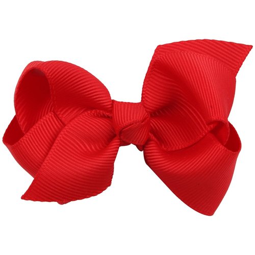 ZOONAI 3 Inch Baby Girl Hair Bows Boutique Hair Clip Teens Toddlers Hairpin Headwear - Set of 2 (Red)