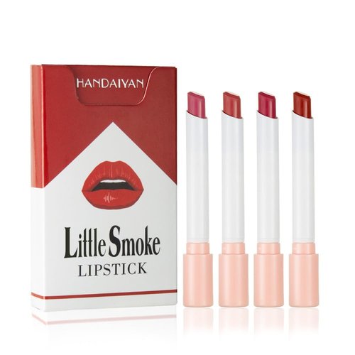 THRVIEE 4 Colors Lipstick Cigarettes, Mate Velvet Lipstick Tube Red Lip Gloss Long Lasting 24 hours Waterproof