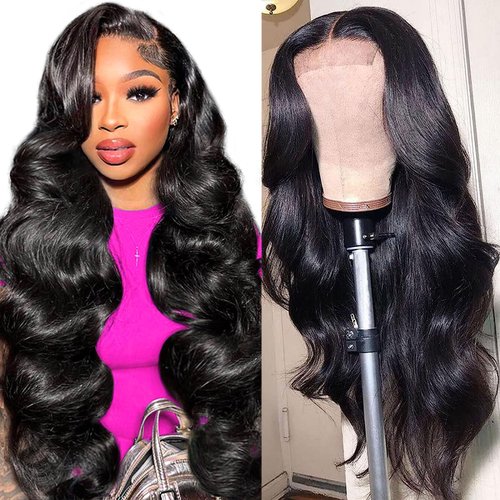 STHBESTI Body Wave Lace Front Wigs Human Hair Pre Plucked With Baby Hair 4x4 Lace Closure Wigs Human Hair 180% Density Brazilian Glueless Wigs Human Hair Lace Frontal Wigs For Women 24 Inch