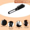 2 Pcs Foldable Hair Brush with Mirror Portable Travel Hair Brush Pocket Size Anti-static Mini Hairbrush Small Compact Massage Comb Hair Styling Tools for Women Girls Home Travel Gym Purse (Black)