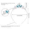 Molain 2 Pcs Princess Crown Tiara, Girls Headband Hair Hoop Tiara Rhinestone Crystal Pearl Tiara, Tiara Head Crown for Women Girls Wedding Prom Party (Style B)