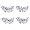 Golewedy Rhinestone Hair Clips（4PCS）Fancy Bridal Hair Clips Crystal Hair Clip Barrette Hair Barrettes for Women Rhinestone Hair Accessories