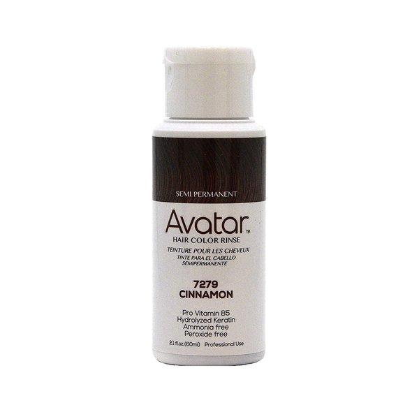 Avatar Semi Permanent Hair Color Rinse, 7279, Cinnamon, 2.1oz