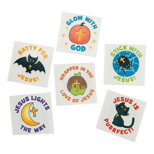 Little Boolievers Religious Halloween Temporary Tattoos (set of 72)