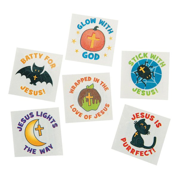 Little Boolievers Religious Halloween Temporary Tattoos (set of 72)