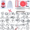 32 Brain Teasers Metal Wire IQ Puzzles,for Adult Children and Student Expanding Mind, Disentanglement Puzzle Unlock Interlock Toys Stocking Stuffers