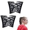 2 Pack Double Comb Stretchy Double Comb Adjustable Elastic Hair Comb Hair Forks Clips Magic Hair Combs Side Combs Multipurpose Hair Accessories for Curly Thick Wavy Hair Ponytails