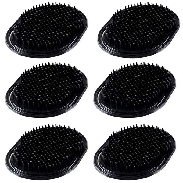 Rolybag 6Pcs Shampoo Pocket Comb Massage Hair Comb Pocket Palm Brush Comb Portable Hair Comb Beard Comb Creative Scalp Brush Pocket Combs for Men and Pets (6PA)
