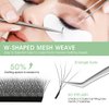 NATUHANA Eyelash Extensions 0.07 L Curl 8-14mm W Shaped Clover Classic Easy Fan Permanent Volume Lash Extensions Automatic Blooming Flower Lash,Professional Supplies for Lash Techs(5D,0.07-L,8-14 Mix)